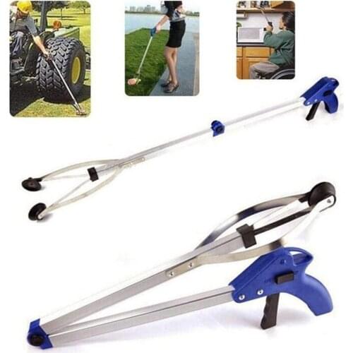 82cm Foldable Garbage Pick Up Tool Grabber Reacher Stick Reaching Grab Extend Reach Folding Long Trash Clamps Grab Pick Up Tool