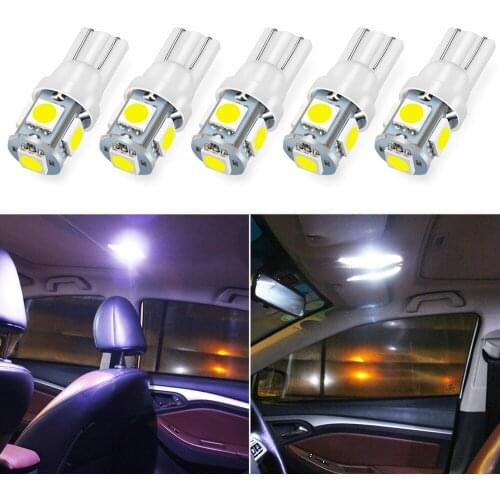 5x T10 W5W LED Canbus Error Free Bulb for Lada Granta Largus Kalina 4*4 Priora 2110 for BMW E46 E60 E90 E91 E92