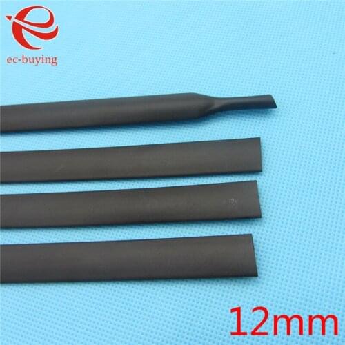 1m Heat Shrink Sleeving Heatshrink Black Tube Inner Diameter 12mm Wire Wrap Cable Kit