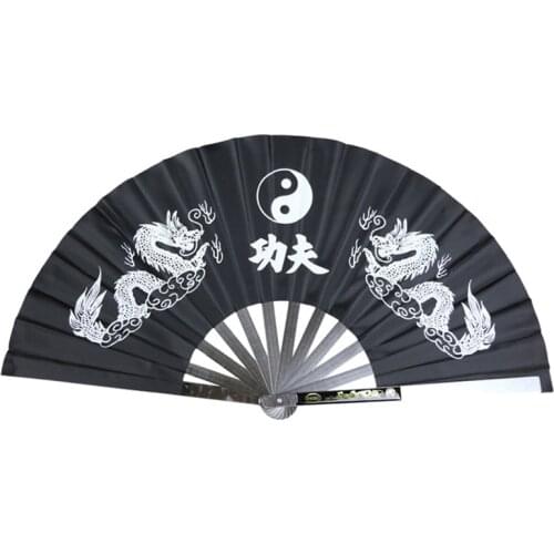 Stainless Steel Tai Chi Fan Fitness Kung Fu Martial Arts Performance Dance Fan Stainless Steel Martial Arts Fan
