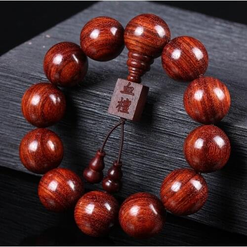 Zambia Blood Sandalwood African Red Sandalwood Bead Bracelet Bracelet High Density Old Material Fine Seiko Eyelet