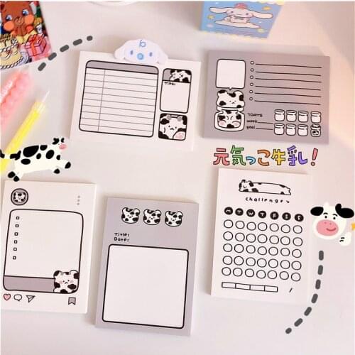 50 pages Cute Plush Cow Memo Pad Kawaii Stationery N Times Notes Portable Notepad School Office Supply Papeleria Gift