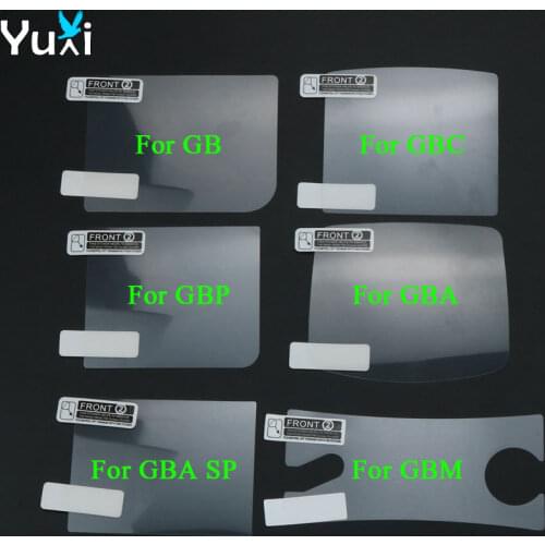 YuXi LCD Screen Protector Protective Film for Gameboy Advance Color Pocker for GBA GBA SP GBC GB GBP for GBM Console