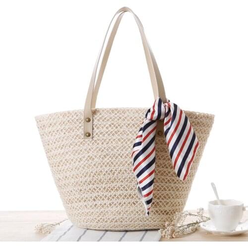 Womens Straw Handbags Large Summer Beach Tote Woven Handle Purse Shoulder Bag Vocation Handbag