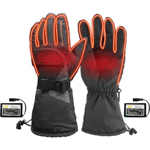 Winter Hand Warmer Heated Gloves Waterproof Thermal Gloves Touch screen Battery Powered Gloves For Outdoor Sports Cycling Riding