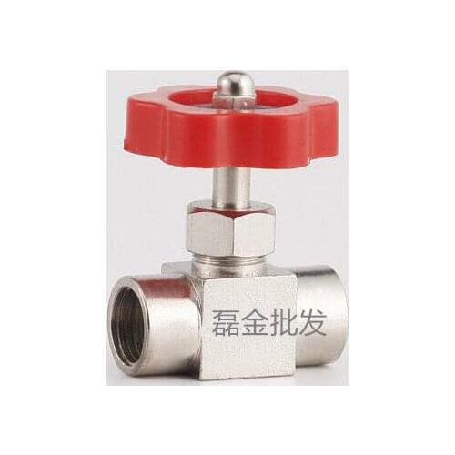 1/8" BSP Nickel-Plated Brass Threaded Needle Valve