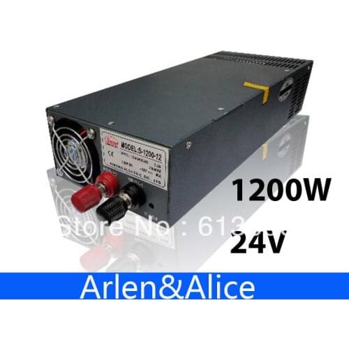 1200W 24V 50A adjustable 110V input Single Output Switching power supply for LED Strip light AC to DC