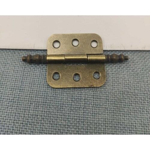 2Pcs Antique Bronze Crown Head Hinge 6 Holes Jewelry Gift Box Decorative Hinge for Cabinet Furniture Accessories Fittings