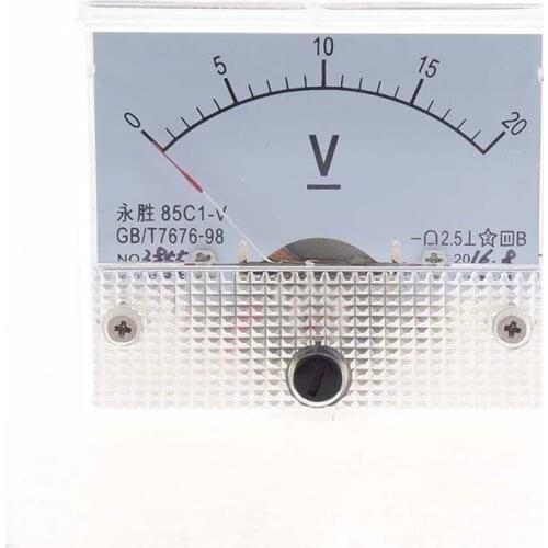 DC 0~20V 85C1-V Class 2.5 Voltmeter Analog Volt Panel Meter