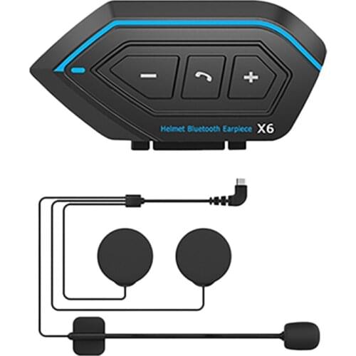 Motorcycle Smart Bluetooth Helmet Headset Wireless Handsfree Earphone Waterproof Interphone with Hose Tube Microphone