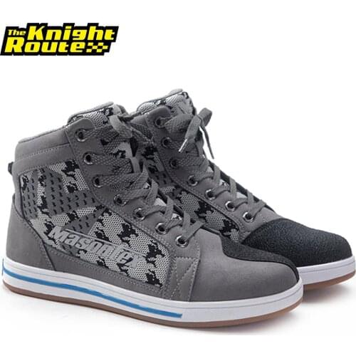 Motorcycle Boots Casual Summer Moto Riding Boots Motocross Shoes Motorbike Biker Chopper Boots Shoes Touring Ankle Shoes Men