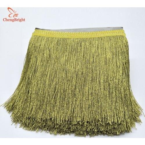 CHENGBRIGHT 10 Yard High Quality Sparkling Fringe Trim Tassel Fringe Trimming Latin Dress Stage Clothes Accessories Lace Ribbon