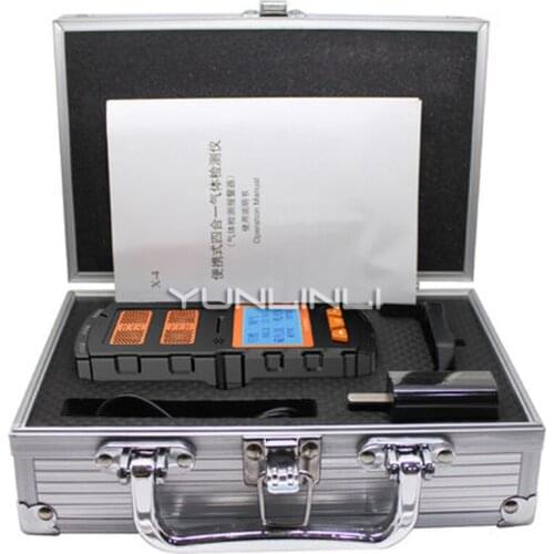 4-in-1 Gas Detector Toxic And Harmful Portable Flammable Oxygen Carbon Monoxide Hydrogen Sulfide Detection Alarm Instrument