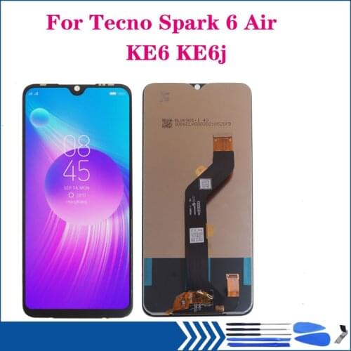 7.0" Display For Tecno Spark 6 Air KE6 KE6J LCD Display Touch Screen Digitizer Assembly For Spark 6Air Repair Replacement Parts