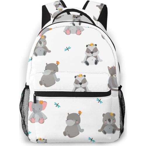 2021 Travel Backpacks Cute Gray Animals Girl Backpack For Women Large Capacity School Bag For Teenage