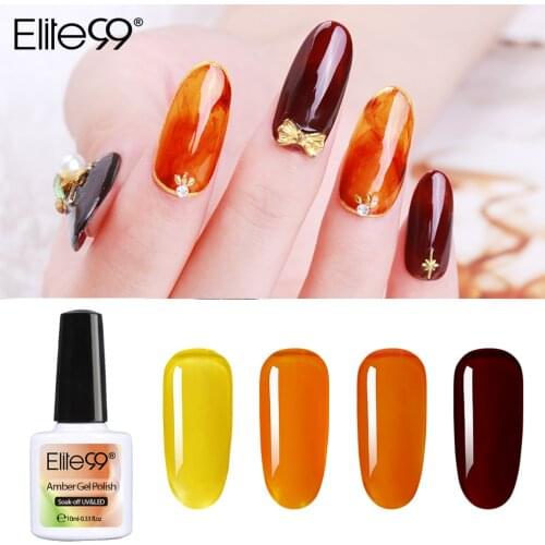 Elite99 Amber Color UV Gel Polish 10ml Gel Nail Polish Vernis Semi Permanent Enamel Lacquer Nail Polish UV Gel Varnish For Gels