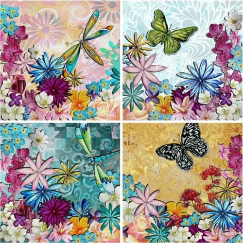 EverShine 5D DIY Diamond Painting Flowers Cross Stitch Diamond Embroidery Butterfly Handicrafts New Arrival Decor For Home