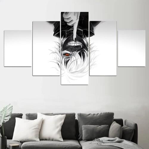 Wall Art Canvas Paintings 5 Pieces Tokyo Ghouls Picture Prints Home Decoration Animation Creative Poster For Living Room Modular