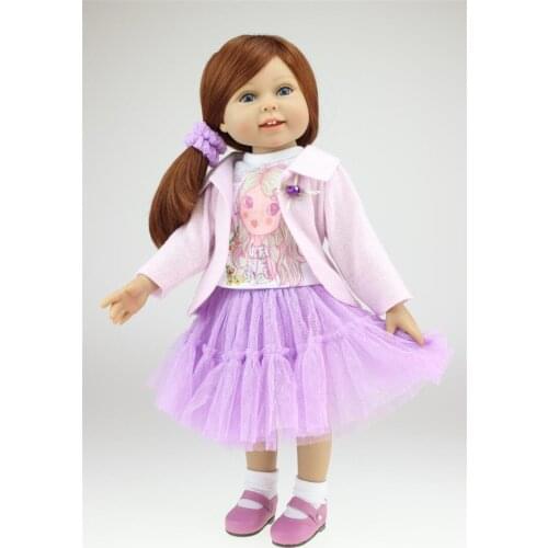 NPK 45 cm/18 Inch Lovely Reborn Girl Doll Handmade Soft Plastic Reborn Baby Toys Girl Dolls for Kids Gifts