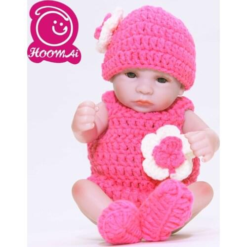 Tiny Lovely Doll Lifelike Bebe Reborn Baby Dolls 10" 25CM Full Silicone Vinyl Newborn Babies Toy Kids Birthday Christmas Gifts
