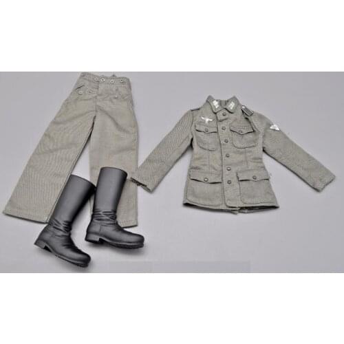 In Stock 1/6th DML DID SS WWII German Armed Forces Uniform Jacket Pants Boots Set For 12 inch Doll Action Accessories