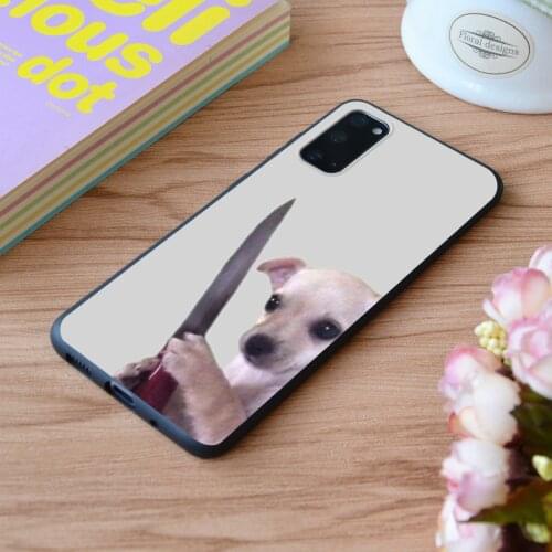 For Samsung Vicious Doggo Print Soft Silicone Matt Case TPU Cover Galaxy S Note M and Galaxy A