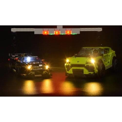 LED Light Set For Speed Champions 76899 Urus ST-X & Huracan Super Trofeo EVO (only light kit included)
