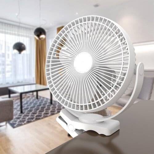 10000mAh Battery Clip-on Table USB Fan Portable 4 Speeds Cooling Hand Ventilador for Desk Outdoor Sun Umbrella Camping