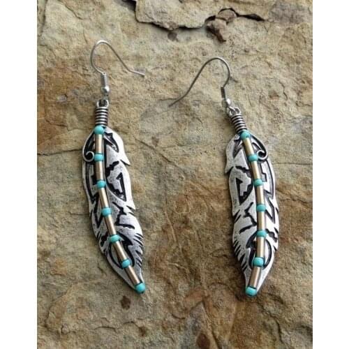 Charming Natural Gemstone Turquoise Hook Earrings Women Party Anniversary Fine Jewelry