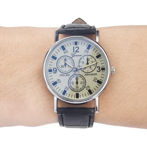 Wholesale Mens Fashion Wrist Watches Leather Strap Business Stylish Quartz Watch Gifts