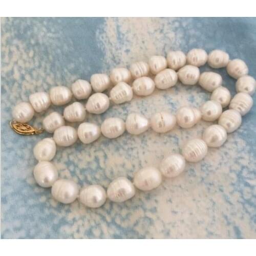 11-12mm south sea baroque white pearl necklace 18inch925silver