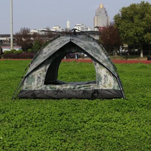 Outdoor Automatic Manual Two To Four Person Digital Jungle Camouflage Beach Camping Force Single-Layer Tent