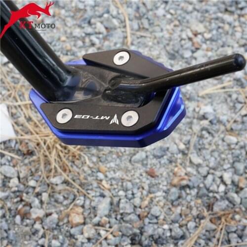 Motorcycle CNC Kickstand Foot Side Stand Extension Pad Support Plate For YAMAHA MT-03 MT-25 MT03 MT25 MT 03 MT 25 2014-2020