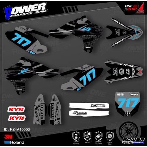 PowerZone Custom Team Graphics Backgrounds Decals 3M Stickers Kit For YAMAHA 2010-2013 YZF450 003