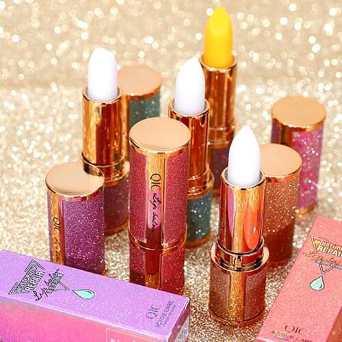 QIC Fruit Flavored Changing Color Long Lasting Moisturizing Lip Balm Winter Moisturizer Nutritious Protective Lip Makeup Care