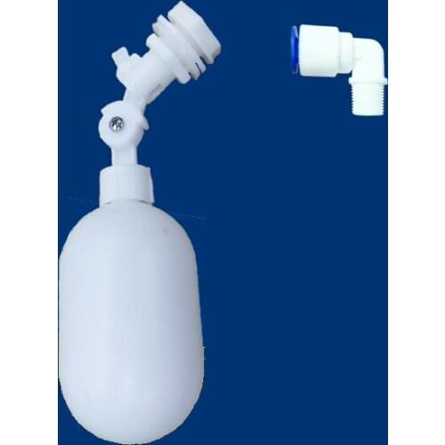 1/4" inlet White Plastic Adjustable Auto Fill Float Ball Valve Water Control Switch For Water Tower Water Tank