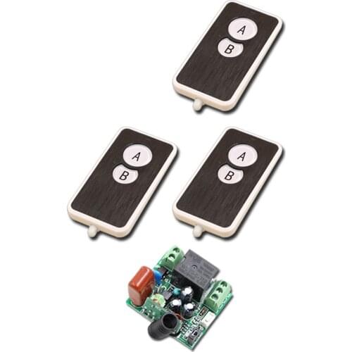 Promotion AC220V Mini Size RF Wireless Remote Control Switch System 3Transmitter & 1Receiver Relay Receiver 315/433mhz