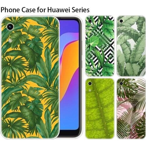 Silicone Case Tropical leaves Palms Tree for Huawei NOVA 5 Mate 30 Lite Y9 Prime P Smart Z Plus 2019 Honor 8S 8A 9X 20 Pro Cover