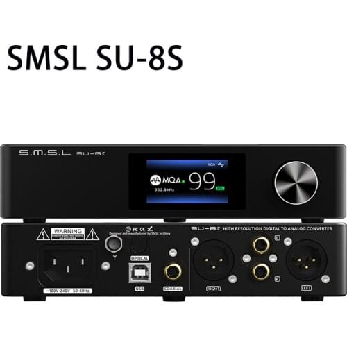 SMSL SU-8S MQA Decoder + SMSL SH-8S Headphone Amplifier SU8S SH8S Combo