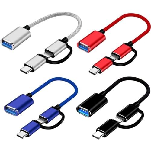 Universal Micro Type-C to USB Female Converter Data Cable Data Transfer Cable Cord Used for All Type-C Plug Accessories