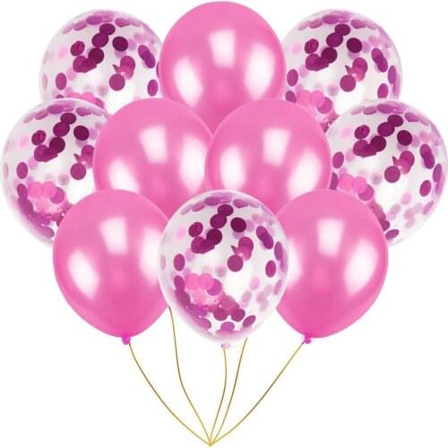 Ynaayu 10pcs/lot Latex Balloons With Confetti Pure color Balloons 12 Inch Wedding Birthday Balloons Decoration Party Globos