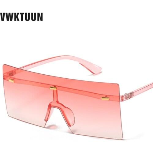 VWKTUUN Square Sunglasses Women 2020 Oversized Glasses Vintage Colorful Sun glasses For Women Intergrated UV400 Glasses