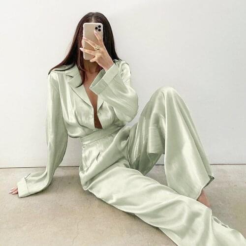 Women Shirt and Pants Sets Elegant Two-pieces Casual Streetwear Female OL Single Breasted Shirts Formal Pleated Trousers Spring