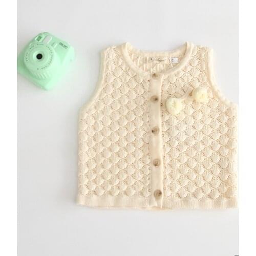 FOCUSNORM Winter Kids Girls Boys Vest Outwear Solid Sleeveless Single Breasted Knit Lovely Coat Outfit 0-24M