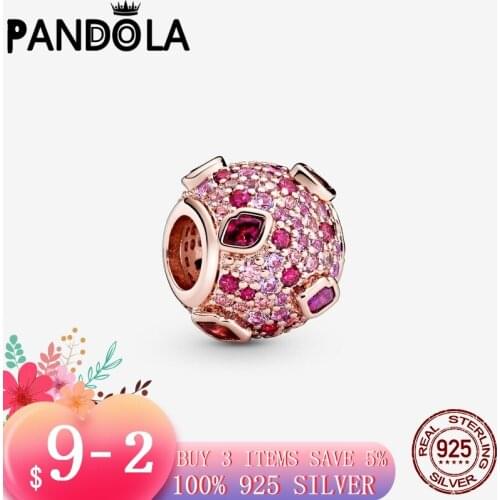 2021 new Sale Real 925 Sterling Silver Kiss Pavé Charms Beads Fit Original Pandora Bracelets DIY Jewelry Making For Women