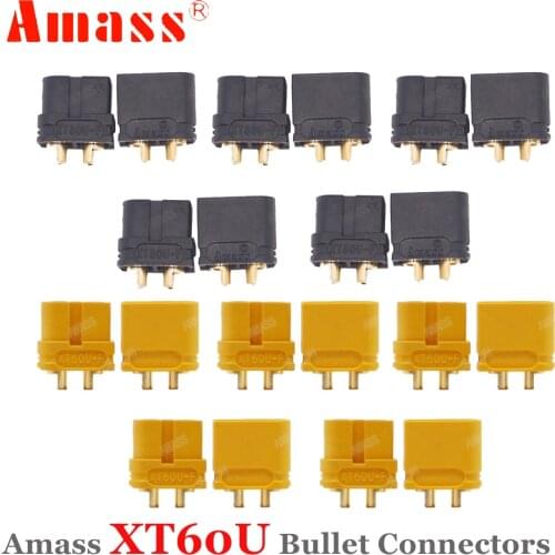 50pair Amass XT60U Male&Female Bullet Connectors With 3.5mm Gold Plated Banana Upgrade XT60 For Lipo Battery RC Car Airplane Toy