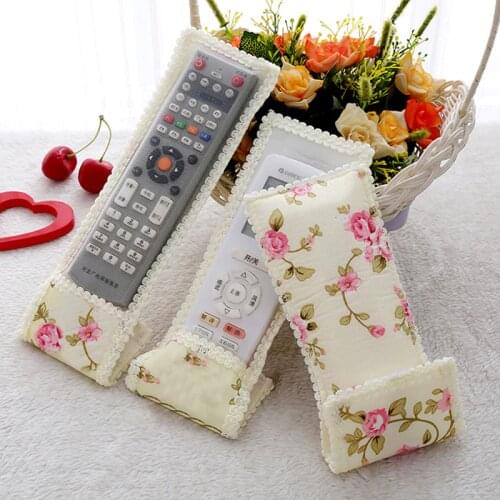 TV Remote Control Case Air Condition Control Cover Textile Protective Bag TV Air Condition Protector Bolsos Floral 3 Size