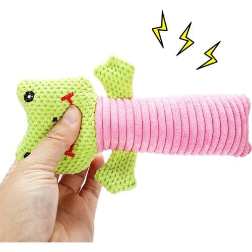 Dog Toy Dog Cow Frog Training Teething Dog Chew Toy Dog Squeaky Toy Cute Pet Dog Cat Plush Squeak Sound Dog Toys