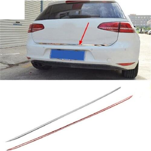 Stainless Steel Rear Trunk Tailgate Cover Trim Lid Chrome Molding For VW GOLF 7 2014- 2018