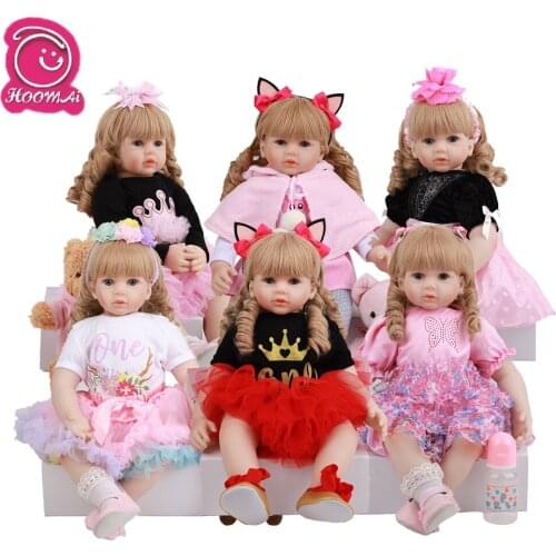 Hoomai 24 Inch Reborn Dolls 60cm Cloth Body Newborn Girl Babies Toy Princess Boneca Baby Doll Kid Birthday Gift Collect